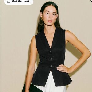 Reformation Oakley Vest. Black. Size 8.